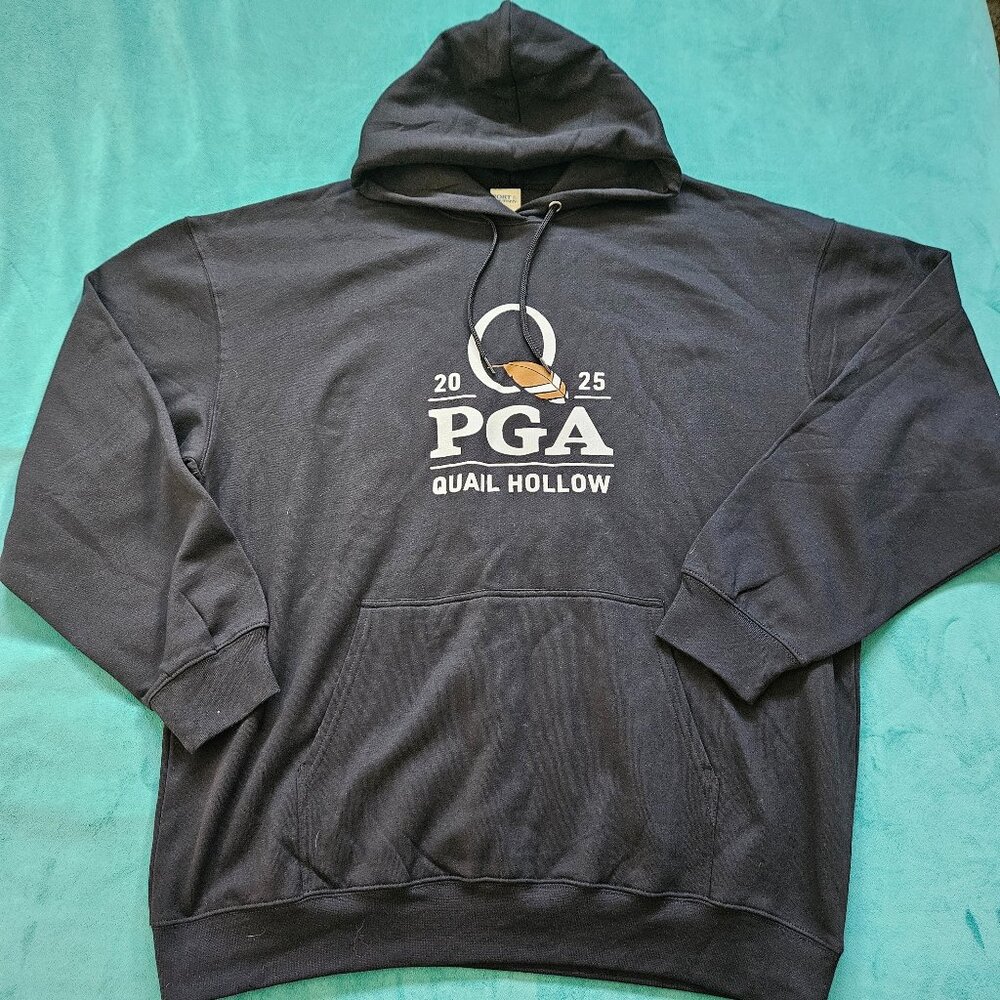 2025 PGA Quail Hollow Men's Hoodie, Black, Size 2XL XXL (NWOT)